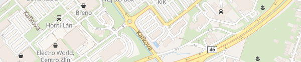 Karte McDonald's Kafkova Olomouc
