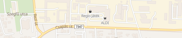 Karte ALDI / JYSK / REGIO JÁTÉK Keszthely