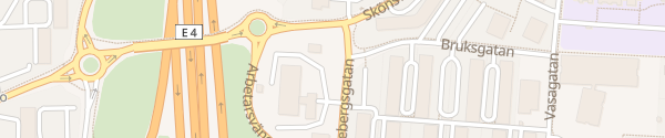 Karte Supercharger OKQ8 Gillebergsgatan Sundsvall