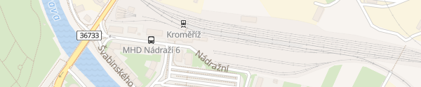 Karte Vlakové nádraží Kroměříž