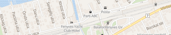 Karte Kölcsey utca Balatonfenyves