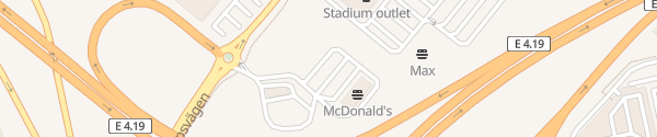 Karte Supercharger McDonald's Södertälje