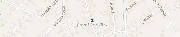 Karte Obecný úrad Číčov