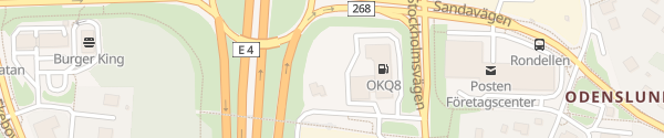 Karte OKQ8 Släntvägen Upplands Väsby