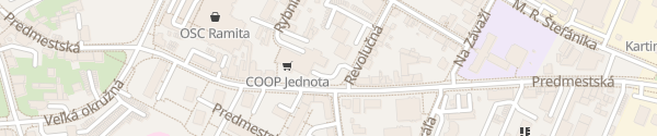 Karte COOP Jednota Predmestská Žilina