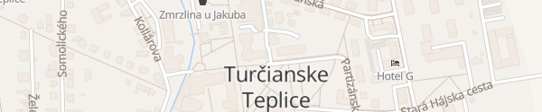 Karte Hotel Rezident Turčianske Teplice