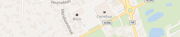 Karte Carrefour und Brico Koksijde