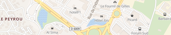 Karte Supercharger Novotel Hotel Narbonne