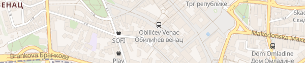 Karte Parkhaus Obilicev Venac Belgrad