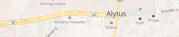 Karte Jotvingių gatvė Alytus