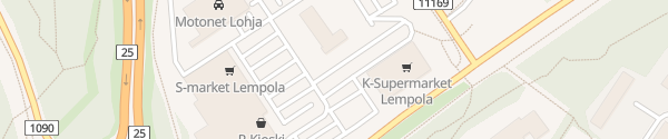 Karte K-Supermarket Lempola Lohja