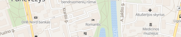 Karte Hotel Romantic Panevėžys