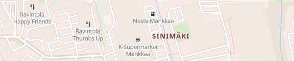 Karte K-Supermarket Mankkaa Espoo
