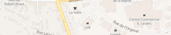 Karte Lidl Rue de l'Orgeval Coulommiers