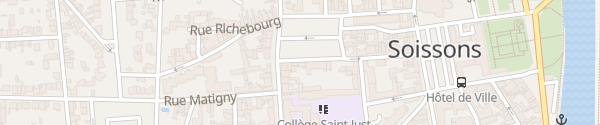 Karte Rue des Francs Boisiers Soissons