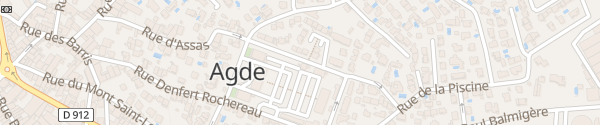 Karte Rue du Commandant Vilarem Agde
