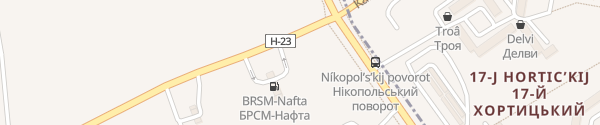 Karte BRSM Nikopolʹsʹke Shose Zaporizhzhia