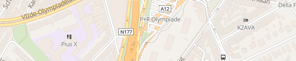 Karte P+R Olympiade Antwerpen