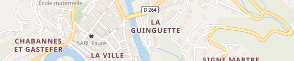 Karte Place de la Guinguette Le Cheylard