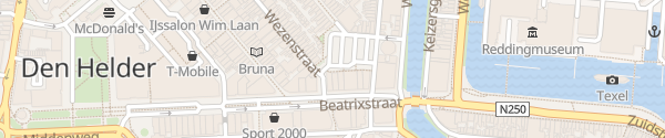 Karte Breewaterstraat Den Helder