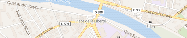 Karte Place de la Liberté Crest
