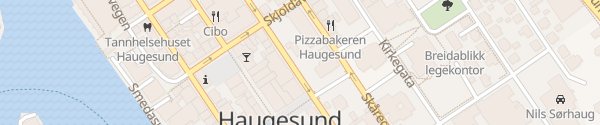 Karte Fußgängerzone Haugesund