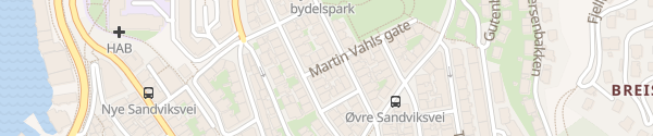 Karte Martin Vahls gate Bergen