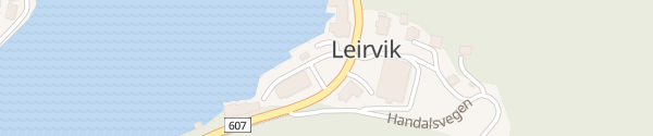 Karte Bysenter Leirvik i Sogn