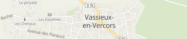 Karte Place des Martyrs Vassieux-en-Vercors