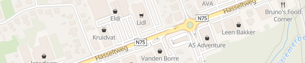 Karte Lidl Hasseltweg Genk