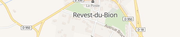 Karte Avenue de Miravail Revest-du-Bion