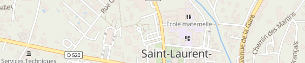Karte Place du 19 Mars 1962 Saint-Laurent-du-Pont
