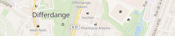 Karte Centre Commercial Opkorn Differdange