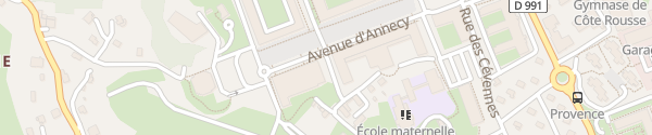 Karte Rue d'Anjou Chambéry