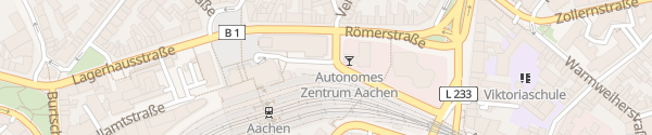 Karte Hauptbahnhof Aachen