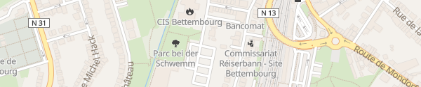 Karte Parking Centre Sportif Bettembourg
