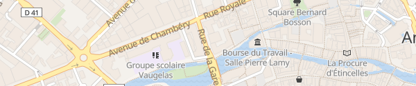 Karte Rue de la Gare Annecy