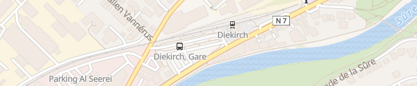 Karte Parking Gare CFL Diekirch