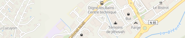 Karte Avenue Gutenberg Digne-les-Bains