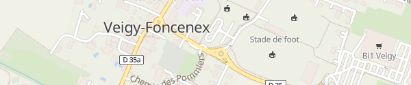 Karte Rue du Stade Veigy-Foncenex