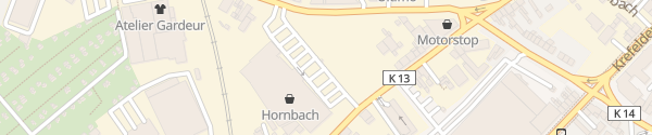 Karte Hornbach Künkelstraße Mönchengladbach