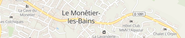Karte Route de Grenoble Le Monêtier-les-Bains