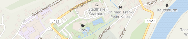 Karte Schwimmbad / Stadthalle Saarburg