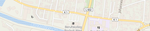 Karte Parkplatz Schwanenstraße Berufskolleg West Bocholt