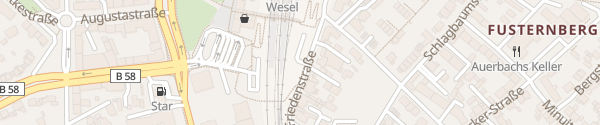 Karte P+R Bahnhof Wesel