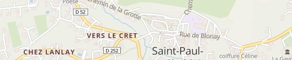 Karte Voie Communale de Poëse À Saint-Paul Saint-Paul-en-Chablais