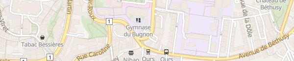 Karte Gymnase du Bugnon Lausanne