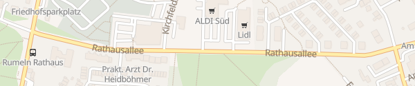 Karte ALDI Süd Rathausallee Duisburg