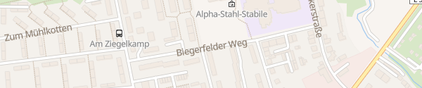 Karte Biegerfelder Weg Duisburg