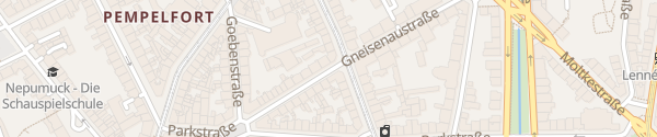 Karte Gneisenaustraße Düsseldorf